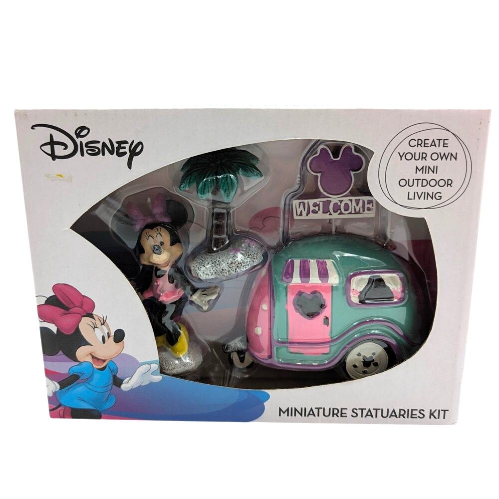 Disney Minnie Mouse Miniature Statuaries Kit RV Camper Palm Tree Welcome Sign